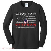Us Coast Guard Veteran Veteran Flag Kids Long Sleeve Shirt thumb 0