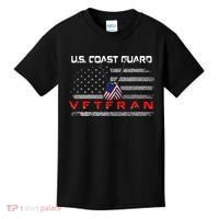 Us Coast Guard Veteran Veteran Flag Kids T-Shirt thumb 0