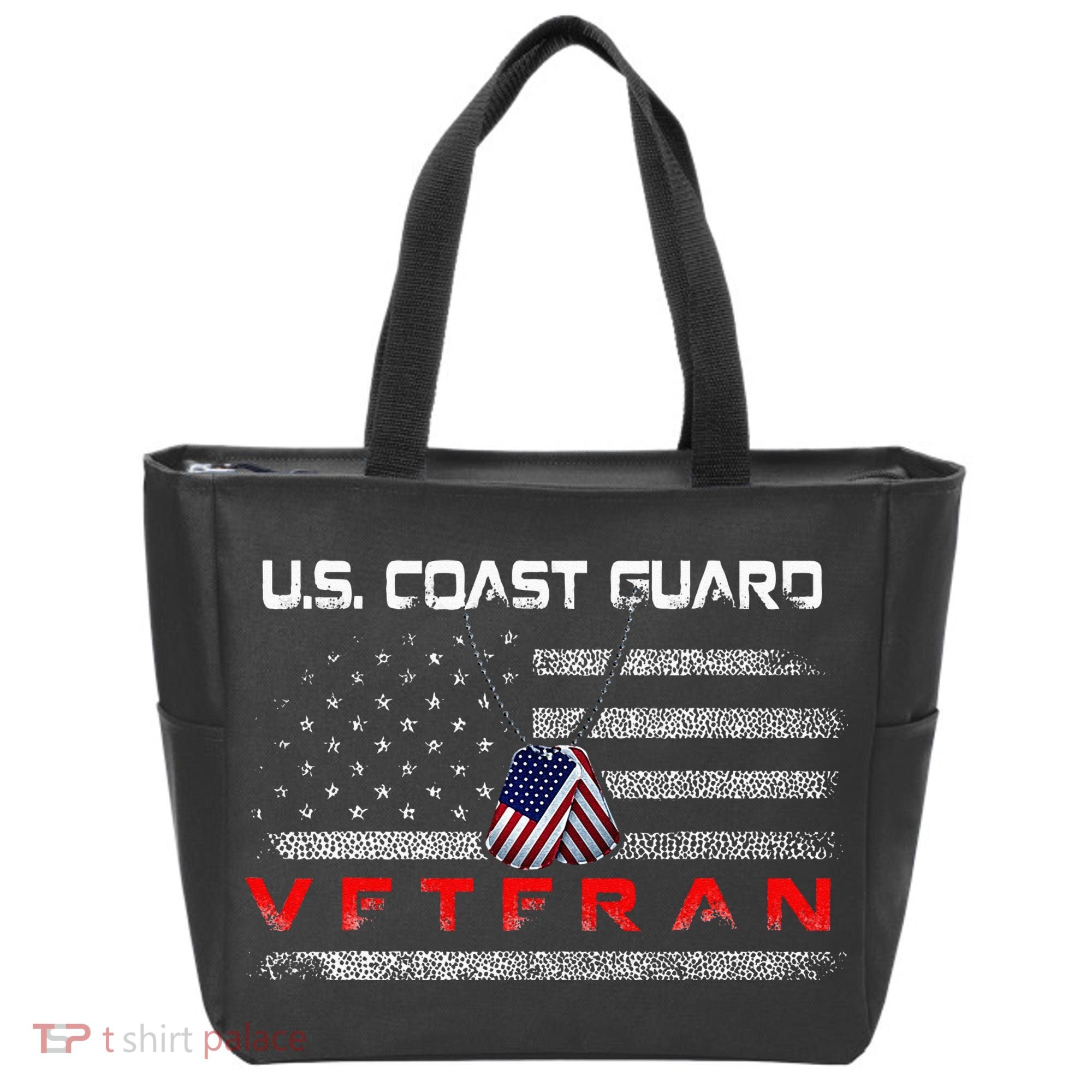 Us Coast Guard Veteran Veteran Flag Tote Bag