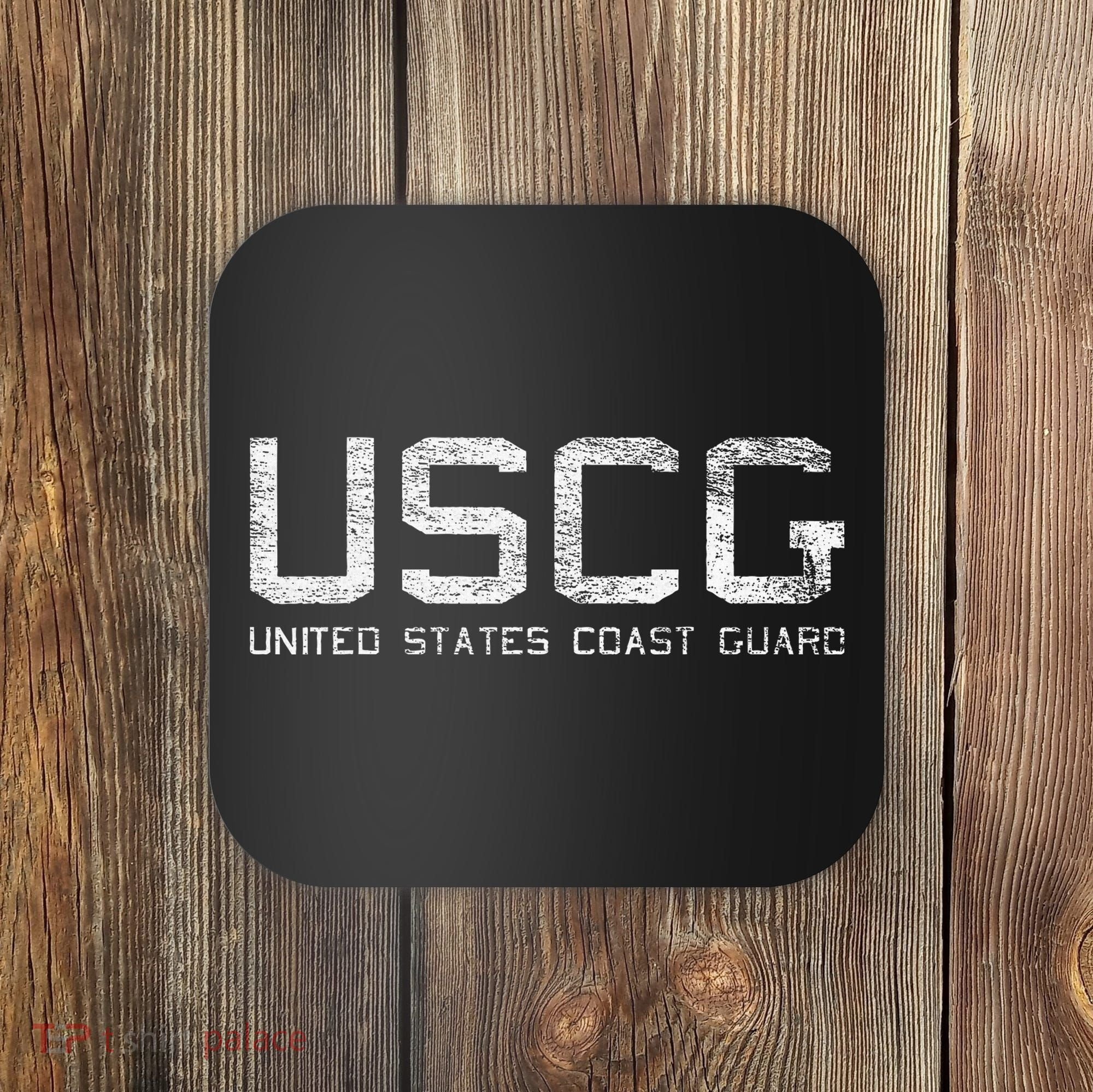 Us Coast Guard Uscg United States Anchor Coaster