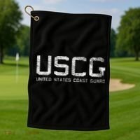 Us Coast Guard Uscg United States Anchor Golf Towel thumb 1