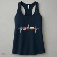 Usa Colombia Heartbeat America Colombian Flag Heart Women's Tank Top thumb 3