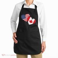 USA Canada Heart Country Flag American Canadian Apron thumb 2