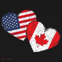 USA Canada Heart Country Flag American Canadian Women's Tank Top thumb 5