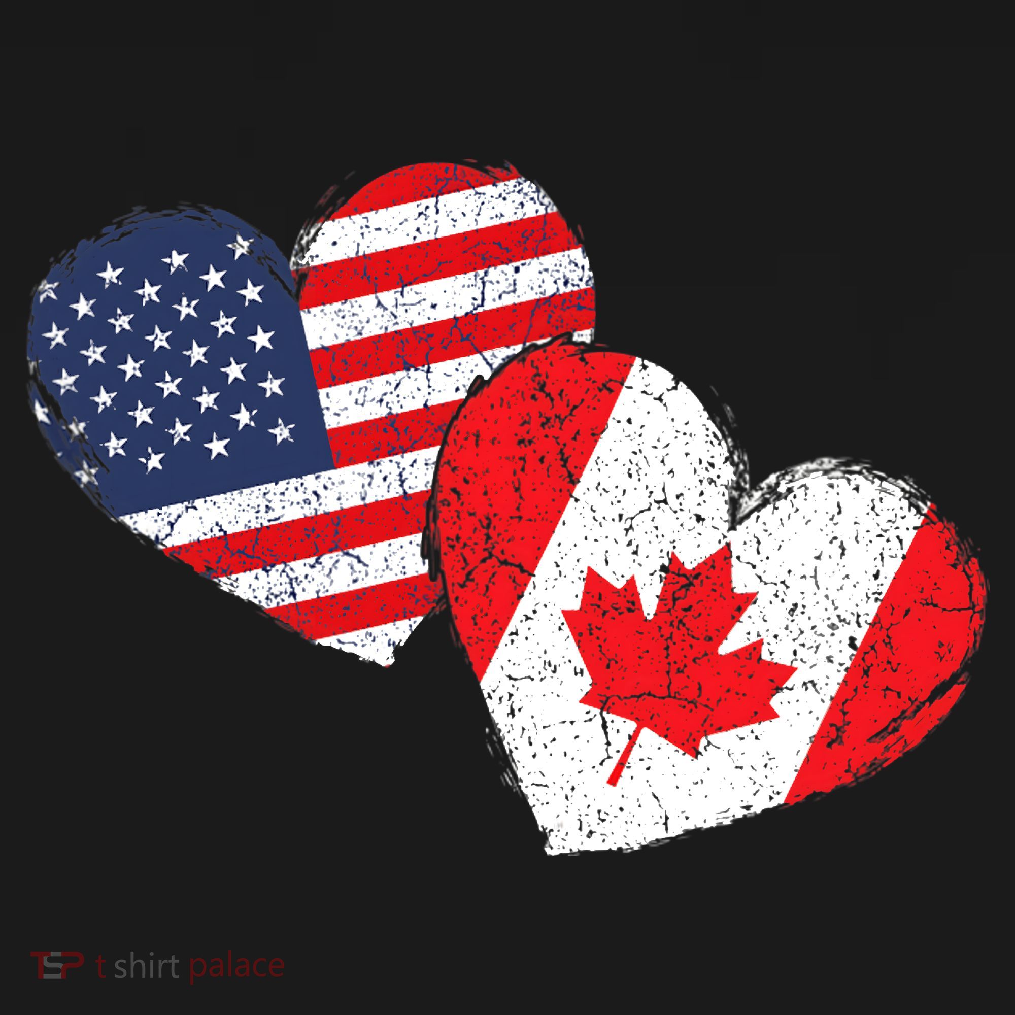 USA Canada Heart Country Flag American Canadian Baby Bodysuit