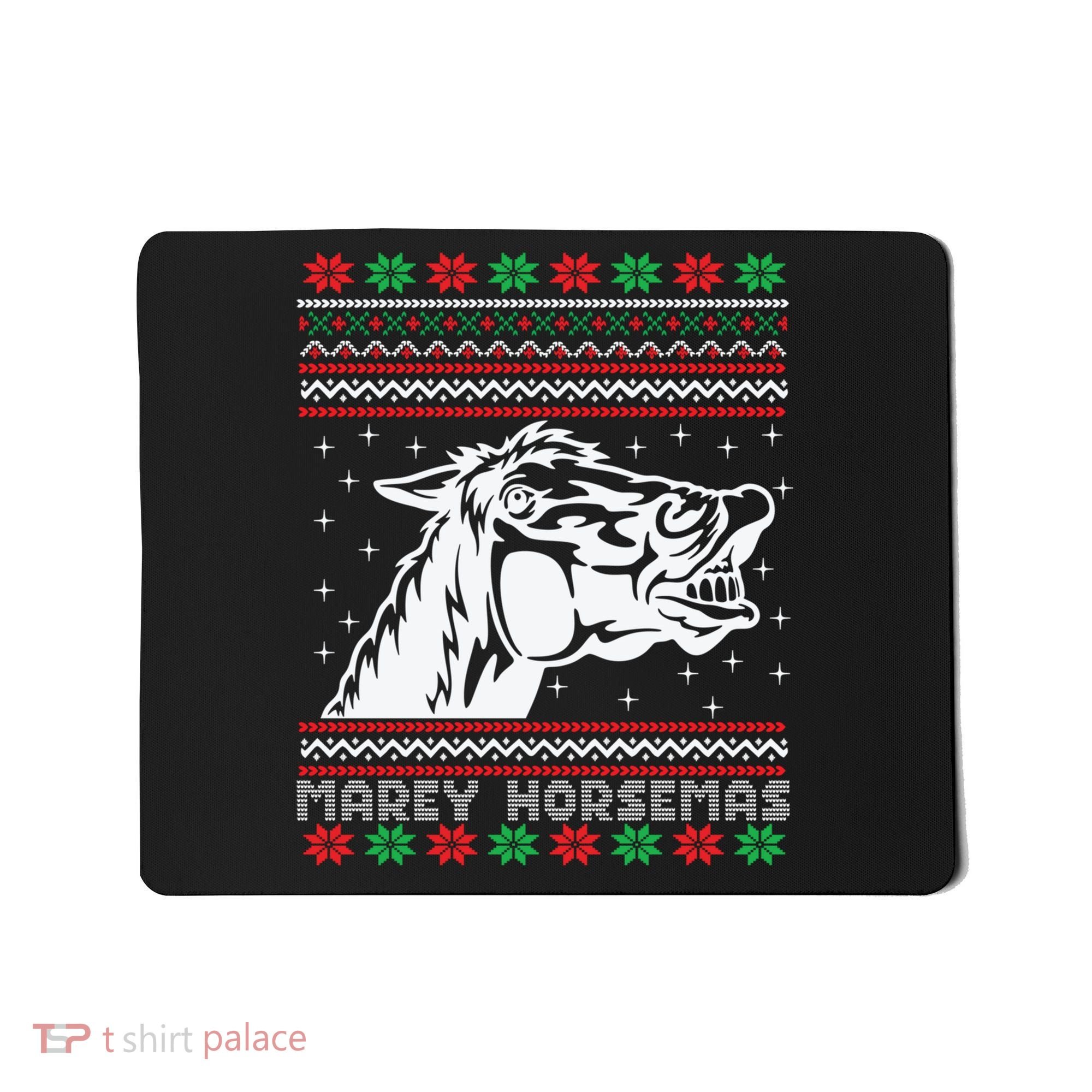 Ugly Christmas Horse Marey Horsemas Xmas Cute Gift Mousepad