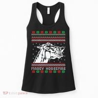 Ugly Christmas Horse Marey Horsemas Xmas Cute Gift Women's Tank Top thumb 0