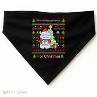 Ultimate Christmas I Want A Hippopotamus Ugly USA-Made Doggie Bandana thumb 0