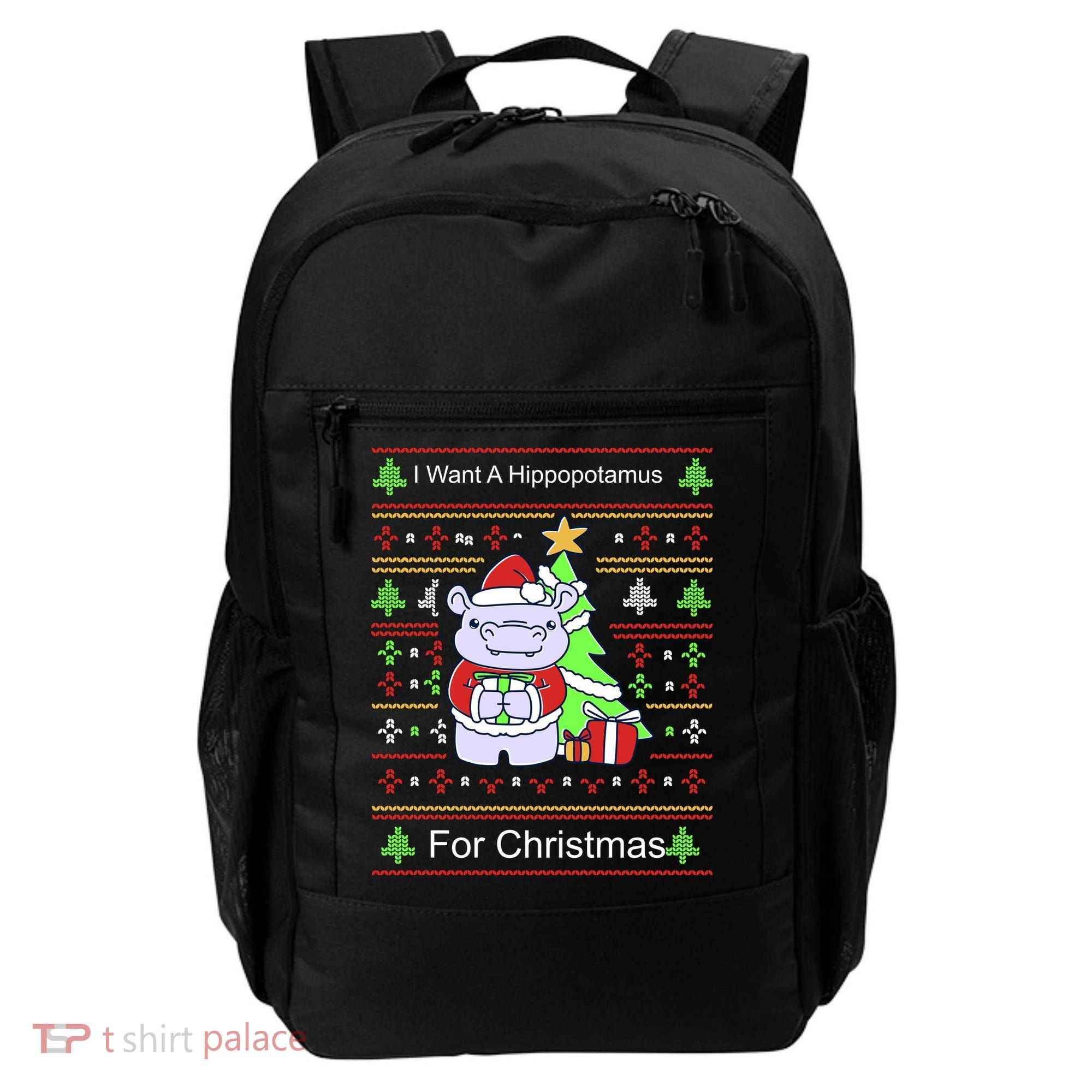 Ultimate Christmas I Want A Hippopotamus Ugly Backpack