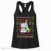 Ultimate Christmas I Want A Hippopotamus Ugly Women's Tank Top thumb 0