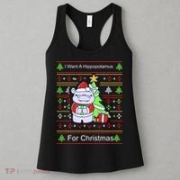 Ultimate Christmas I Want A Hippopotamus Ugly Women's Tank Top thumb 3
