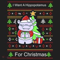 Ultimate Christmas I Want A Hippopotamus Ugly Golf Towel thumb 3
