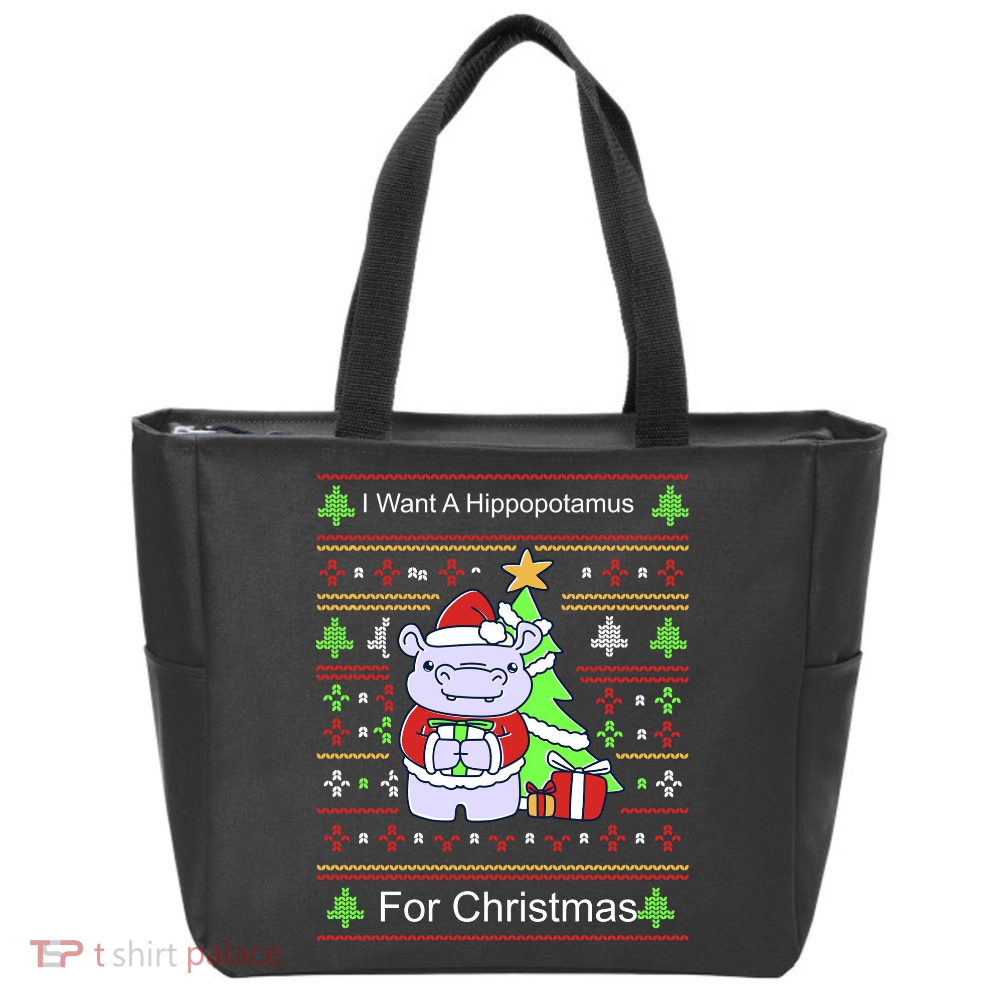 Ultimate Christmas I Want A Hippopotamus Ugly Tote Bag