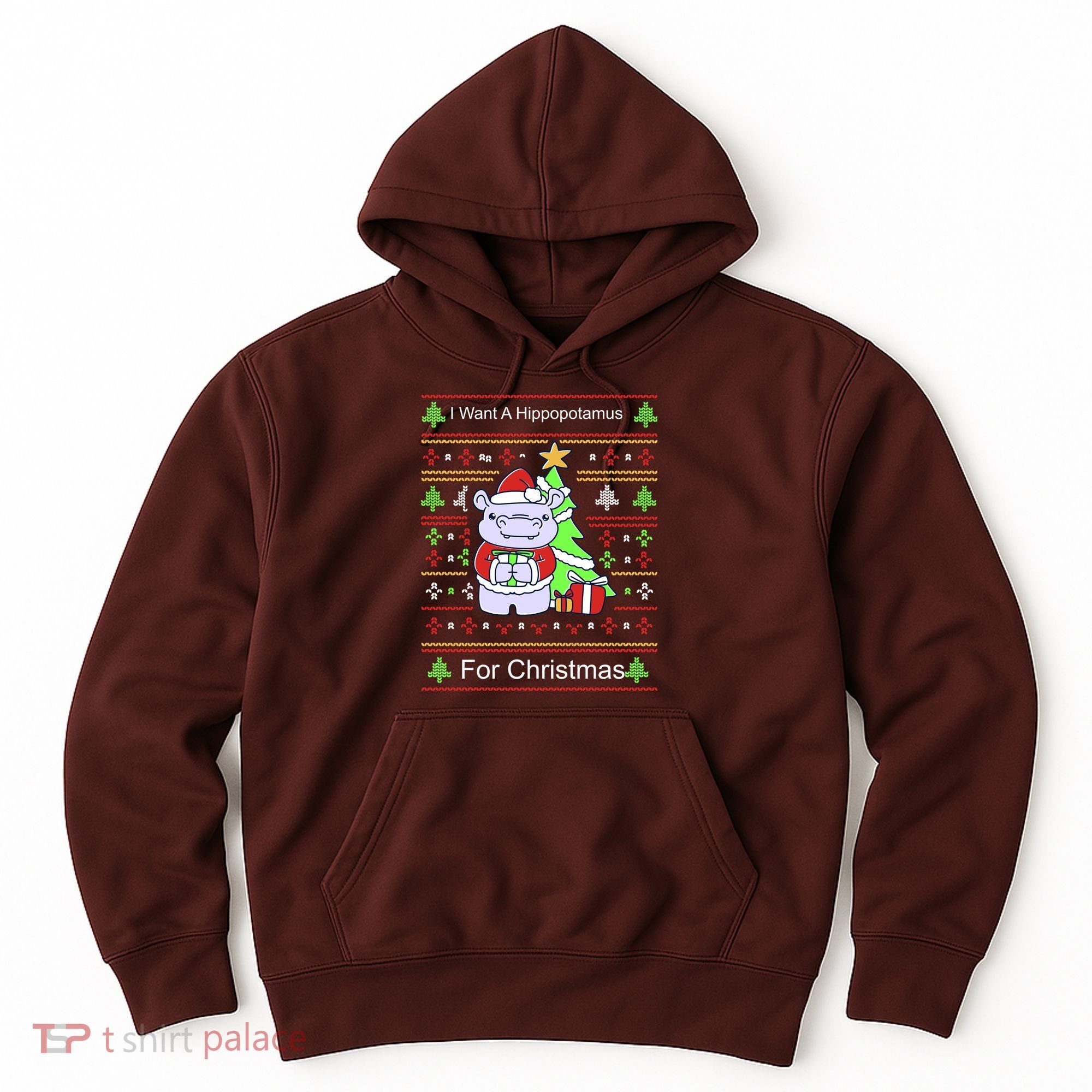 Ultimate Christmas I Want A Hippopotamus Ugly Hoodie