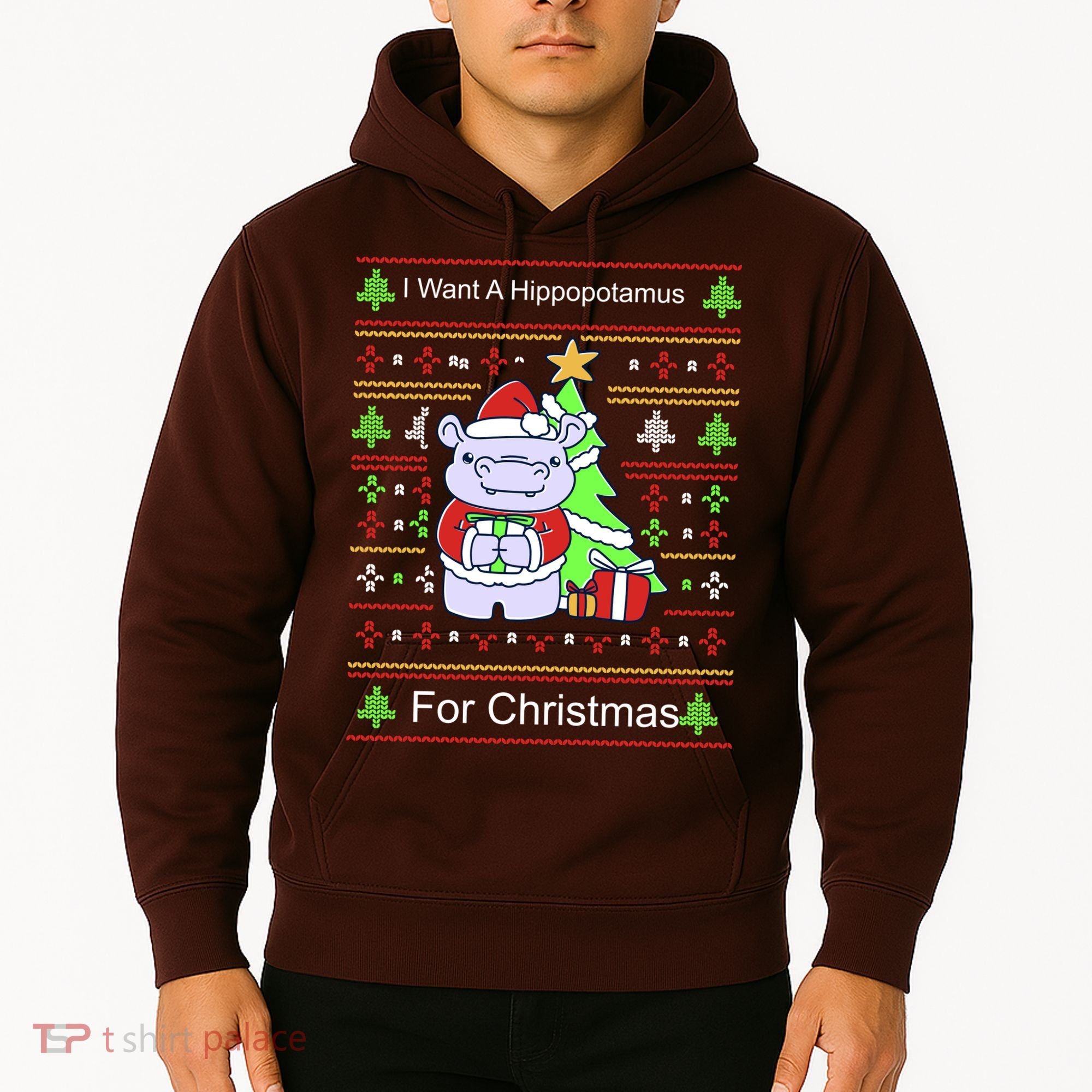 Ultimate Christmas I Want A Hippopotamus Ugly Hoodie