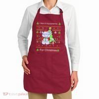 Ultimate Christmas I Want A Hippopotamus Ugly Apron thumb 2