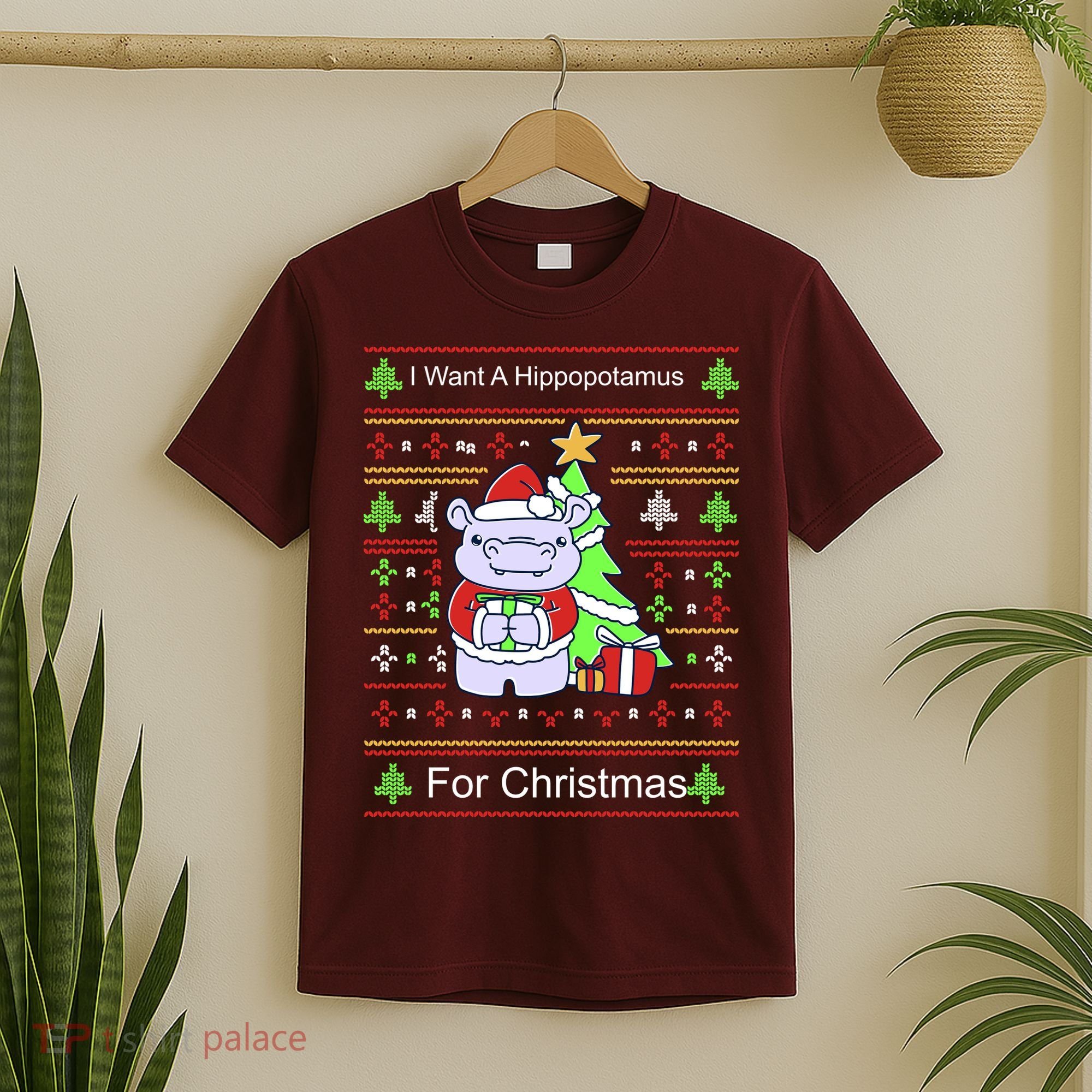 Ultimate Christmas I Want A Hippopotamus Ugly T-Shirt