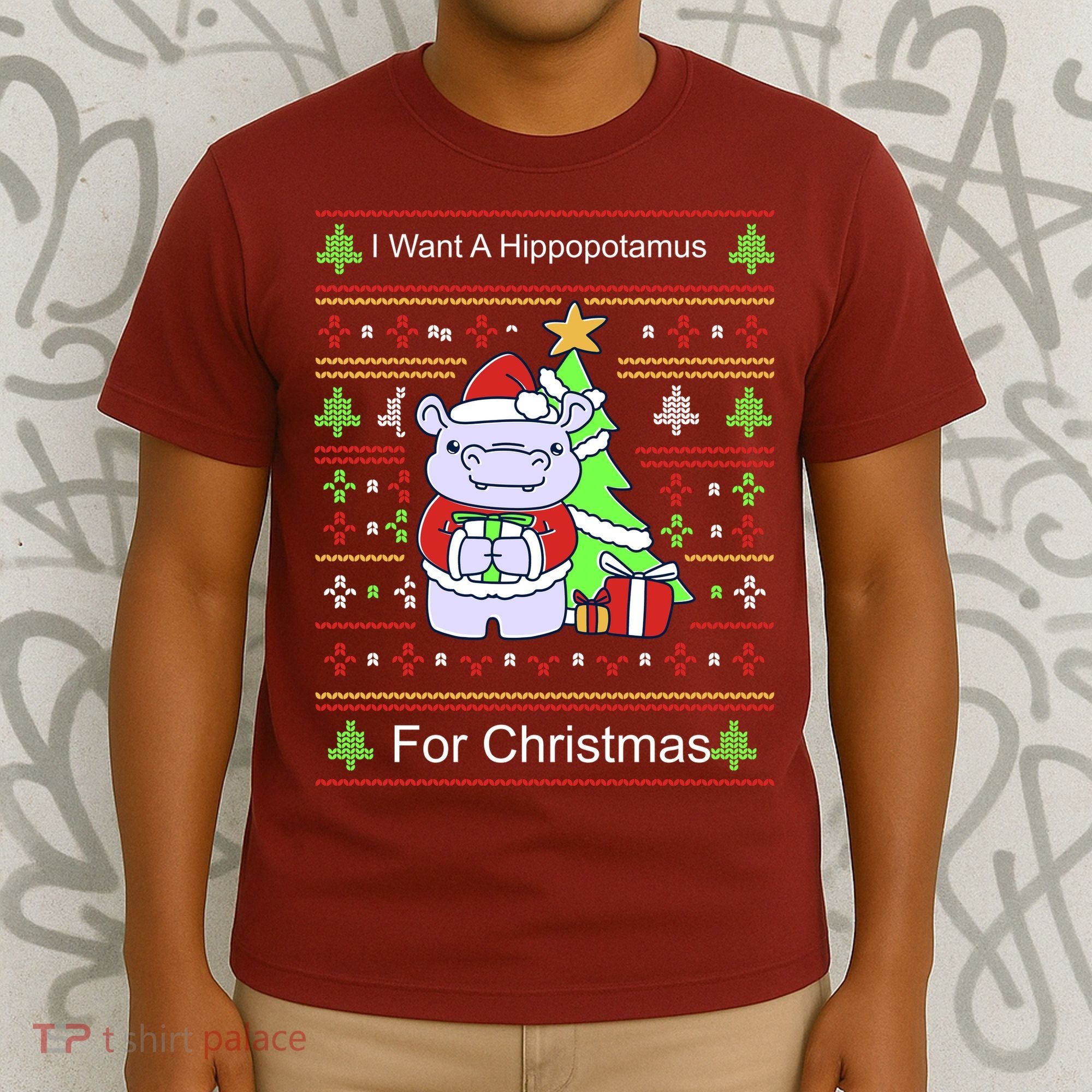Ultimate Christmas I Want A Hippopotamus Ugly T-Shirt
