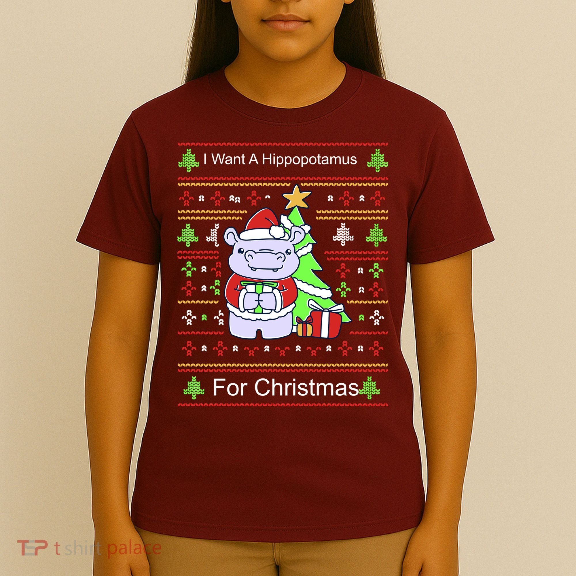 Ultimate Christmas I Want A Hippopotamus Ugly T-Shirt