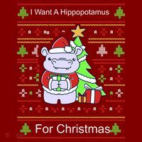 Ultimate Christmas I Want A Hippopotamus Ugly Kids Hoodie thumb 2