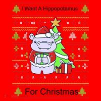 Ultimate Christmas I Want A Hippopotamus Ugly Santa Hat thumb 1