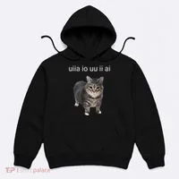 Uiia Cat I Wake Up I Engage In Tomfoolery Hoodie thumb 0