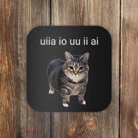 Uiia Cat I Wake Up I Engage In Tomfoolery Coaster thumb 0