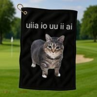 Uiia Cat I Wake Up I Engage In Tomfoolery Golf Towel thumb 1