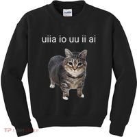 Uiia Cat I Wake Up I Engage In Tomfoolery Kids Sweatshirt thumb 0