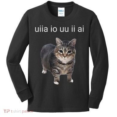 Uiia Cat I Wake Up I Engage In Tomfoolery Kids Long Sleeve Shirt