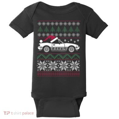 Ugly Christmas JDM Import Car  Baby Bodysuit