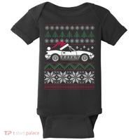Ugly Christmas JDM Import Car  Baby Bodysuit thumb 0