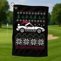 Ugly Christmas JDM Import Car  Golf Towel thumb 1