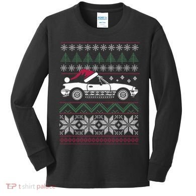 Ugly Christmas JDM Import Car  Kids Long Sleeve Shirt