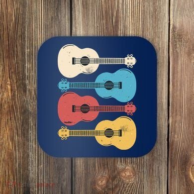 Ukelele Colorful Music Coaster