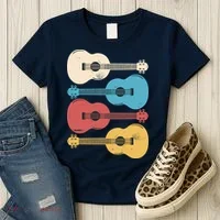 Ukelele Colorful Music Women's T-Shirt thumb 3