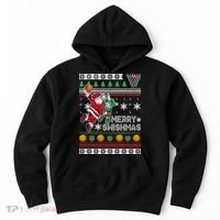 Ugly Christmas Merry Swishmas Basketball Gift Hoodie thumb 0