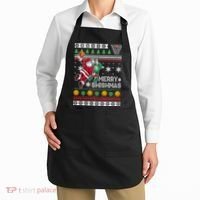 Ugly Christmas Merry Swishmas Basketball Gift Apron thumb 2
