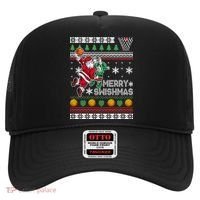 Ugly Christmas Merry Swishmas Basketball Gift Hat thumb 0