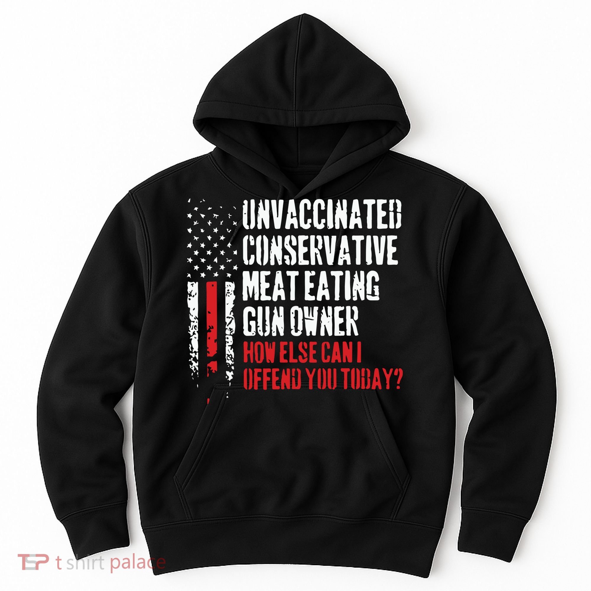 Unvaccinated Conservative Meat Eating Gun Owner How Else Cani Offend You Today Hoodie