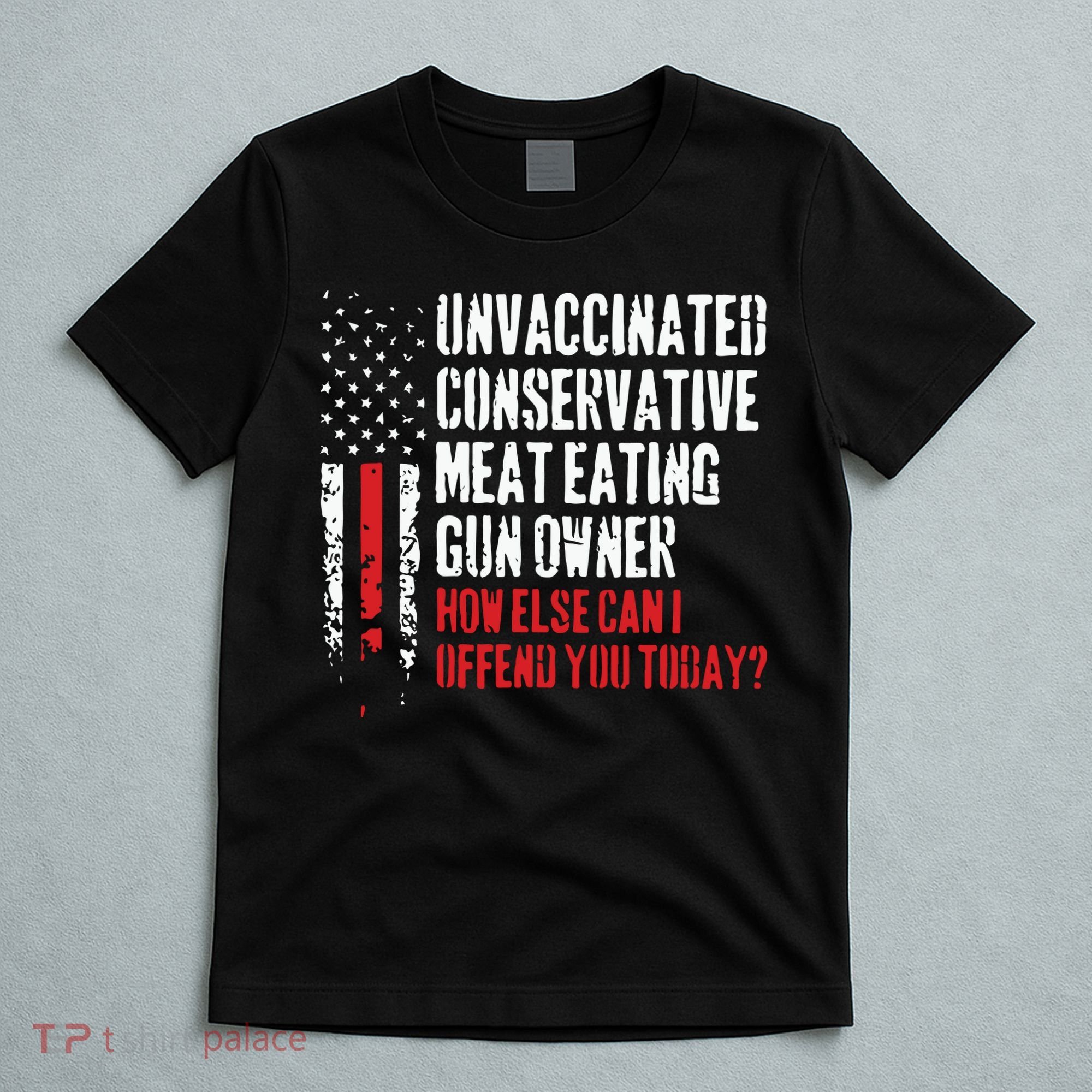 Unvaccinated Conservative Meat Eating Gun Owner How Else Cani Offend You Today T-Shirt