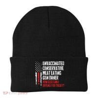 Unvaccinated Conservative Meat Eating Gun Owner How Else Cani Offend You Today Beanie thumb 0
