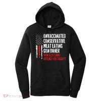 Unvaccinated Conservative Meat Eating Gun Owner How Else Cani Offend You Today Women's Hoodie thumb 0