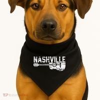 Unique Country Music Lovers Nashville USA-Made Doggie Bandana thumb 1