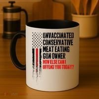 Unvaccinated Conservative Meat Eating Gun Owner Coffee Mug thumb 4