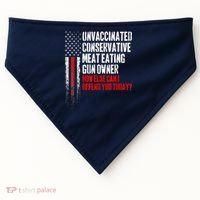 Unvaccinated Conservative Meat Eating Gun Owner USA-Made Doggie Bandana thumb 0
