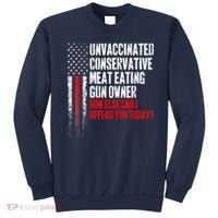Unvaccinated Conservative Meat Eating Gun Owner Sweatshirt thumb 0