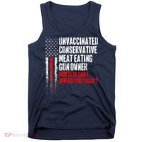 Unvaccinated Conservative Meat Eating Gun Owner Tank Top thumb 0