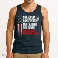 Unvaccinated Conservative Meat Eating Gun Owner Tank Top thumb 3