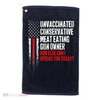 Unvaccinated Conservative Meat Eating Gun Owner Golf Towel thumb 0